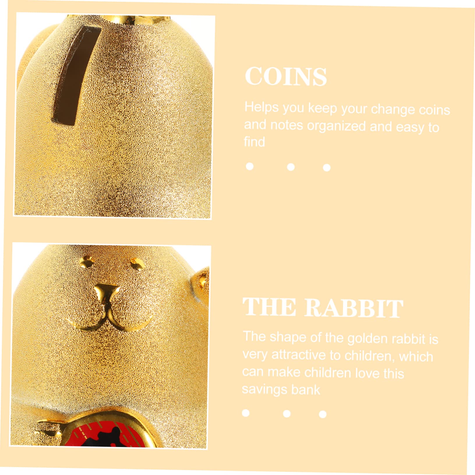 VICASKY 3pièces Forme De Lapin Doré à Décorative pour Adultes pour Et Accessoire De Bureau Et