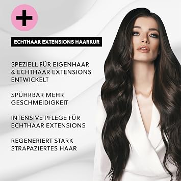 Hair Treatment I Extensions Care with Organic Argan Oil I 200 ml I Ideal: Hair Care for Own Hair & Real Hair Extensions I 100% Vegan I No Silicone and Parabens