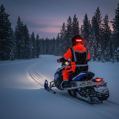 Miniatura 8 de BITEHARDER Luz de seguridad para casco de moto de nieve - ROJ
