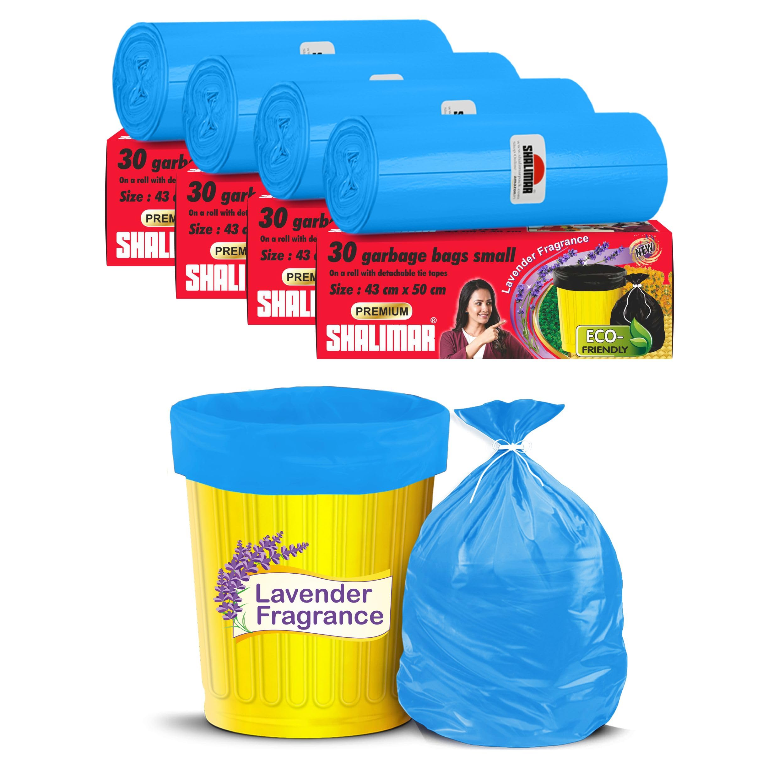 Shalimar Lavender Scented Garbage Bags - 120 Pack -8 Shalimar Lavender Scented Garbage Bags - 120 Pack -8