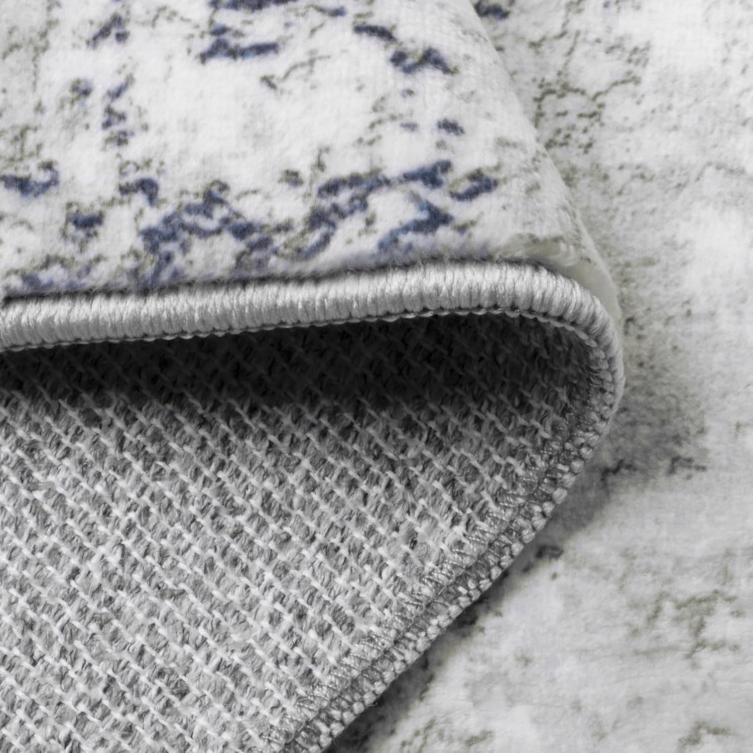 Area Rugs 5x7 Living Room: Large Modern Abstract Washable Rug Soft Anti-Skid Non-Shedding Carpet Indoor Floor Thin Carpets for Bedroom Dining Room Farmhouse Nursery Home Office Night Blue Grey - Image 6