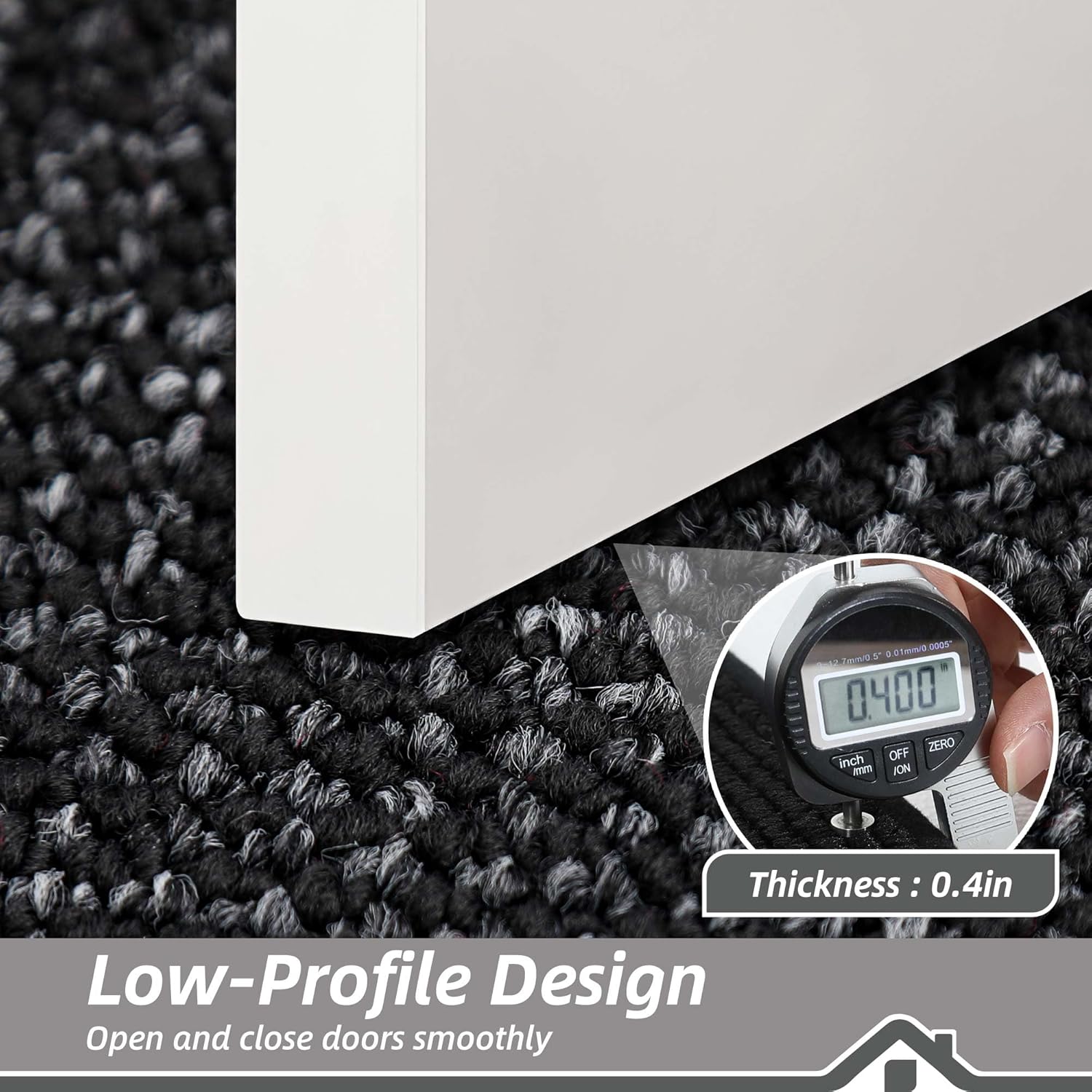 BEQHAUSE Indoor Door Mat 20" x 32", Dirt Trapper Door Mats Non-Slip Entryway Rugs Washable, Resist Dirt Absorbent Welcome Mat, Low Profile Floor Mats for Front Back Door and Entryway, Black - Image 5