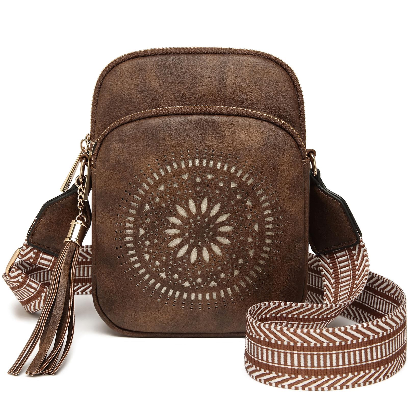 AFKOMSTCrossbody Saddle Bag and Small Boho Purse for Women Set