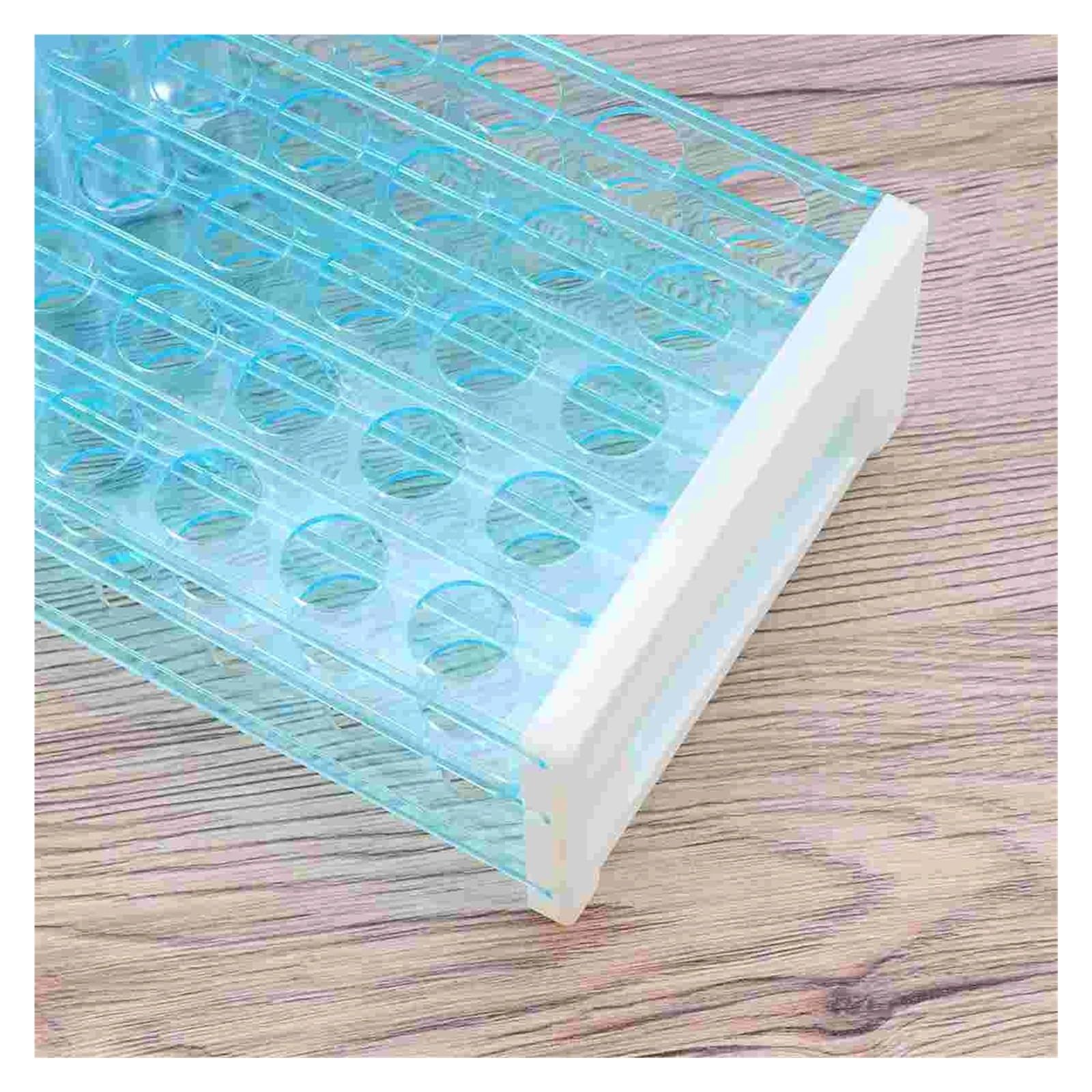 yingyingjia Zestaw 50 Sztuk Probówek Plastikowa Probówka Twarda Plastikowa Probówka Probówka Ze Stojakiem Sprzęt Laboratoryjny Materiały Edukacyjne