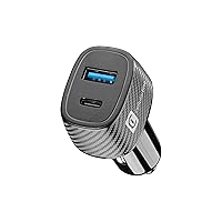 Cellularline Caricabatteria da auto, multipower ultra dotato di porta USB e porta USB
