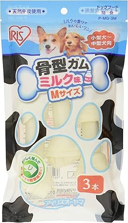 Amazon アイリスオーヤマ 骨型ガムミルク味 M3本入 P Mg 3m アイリスオーヤマ Iris Ohyama ガム ローハイド 通販