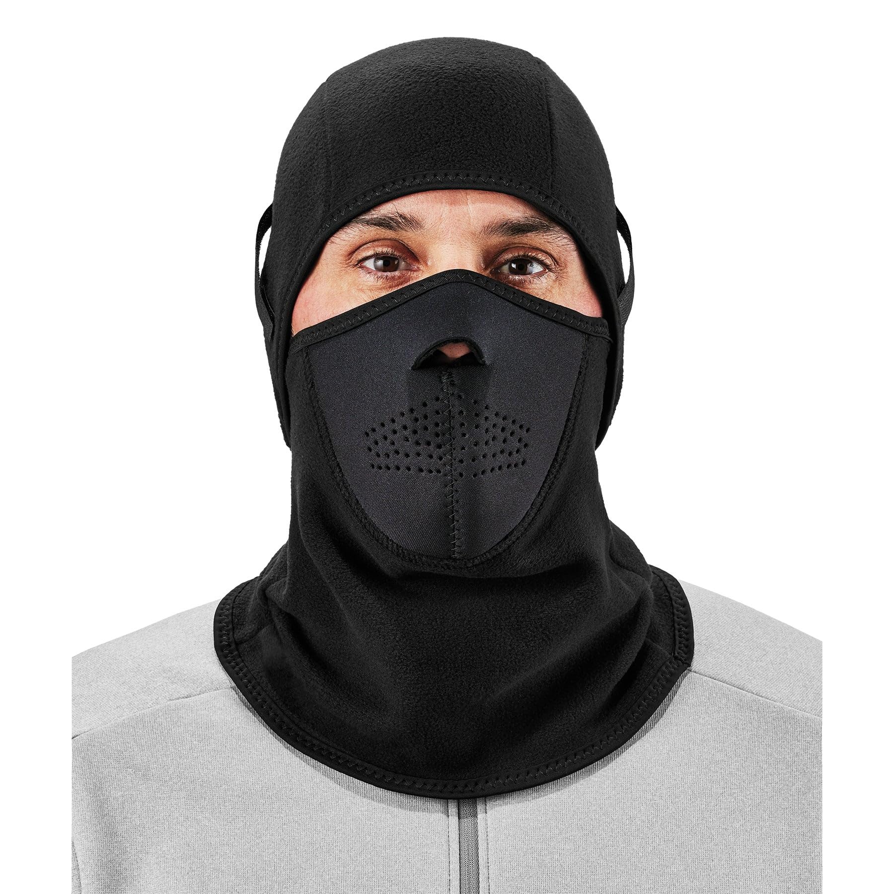 N-Ferno, 6827, 6827 2 pezzi in pile passamontagna/neoprene, nero