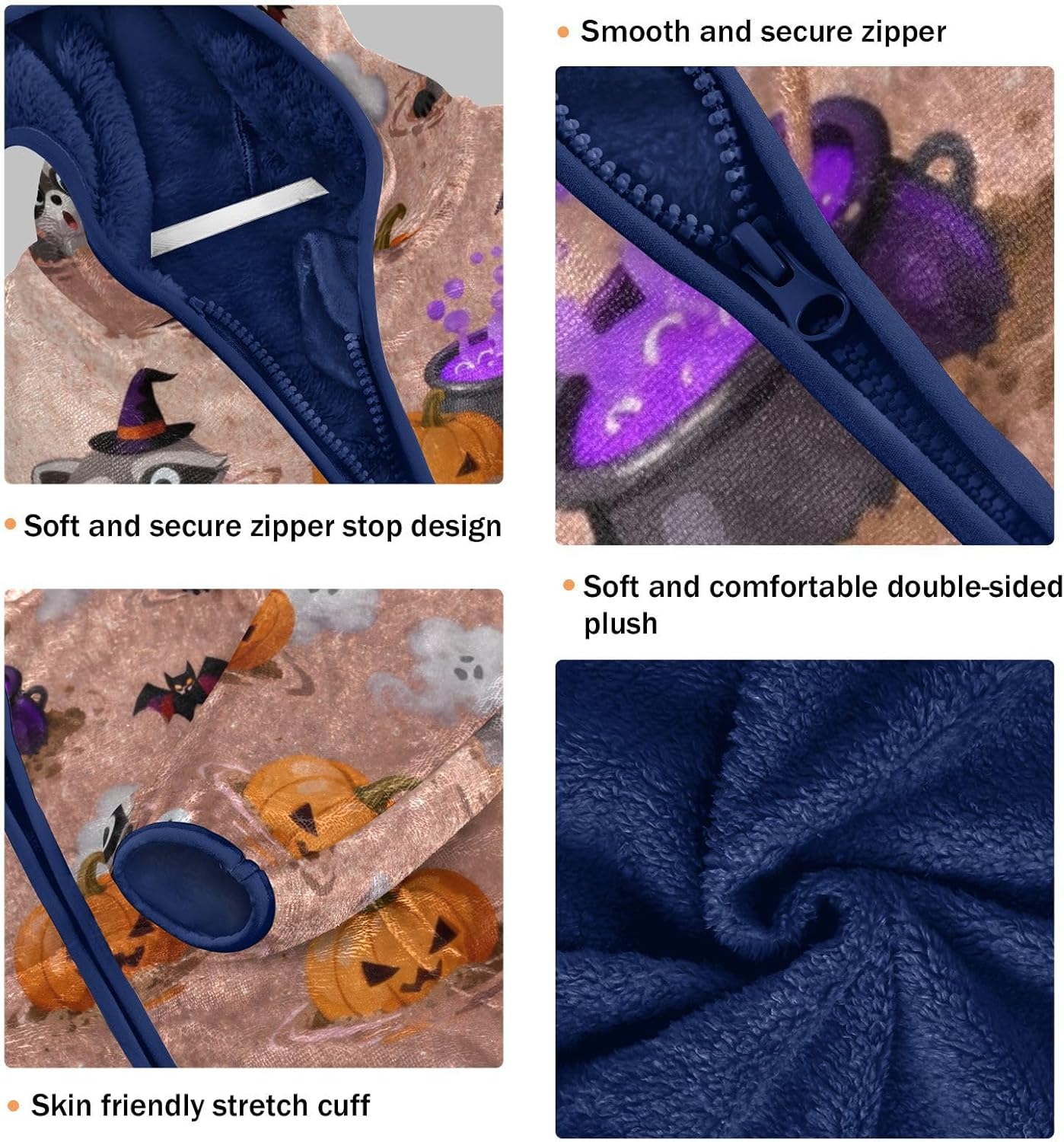 GuoChe Halloween Raccoon Toddler Fleece Jacket with Hood Children Coat