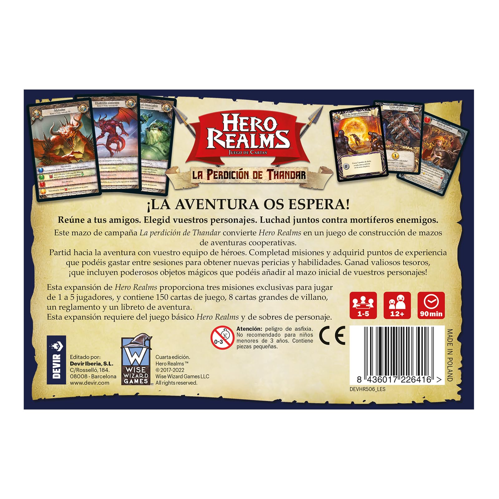 Hero Realms: La Perdición De Thandar - Expansión Para 1-5 Jugadores, Partidas De 90 Min, Requiere Juego Base