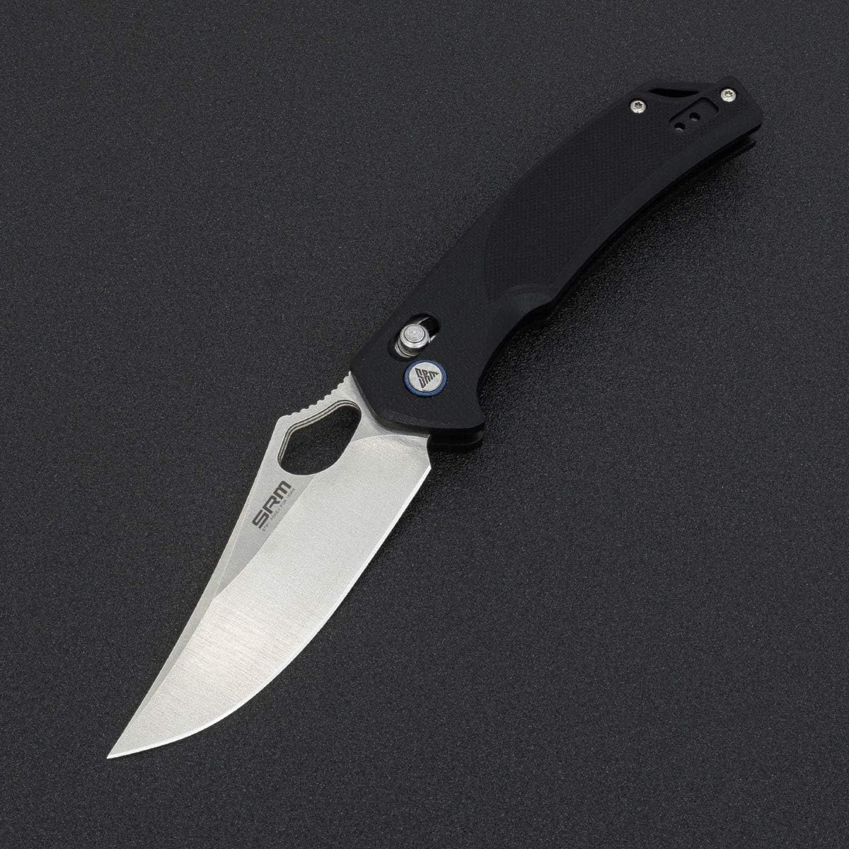 SRM Folding Pocket Knife, 2-Position Pocket Clip, Ambidextrous lock, D2 Steel Blade, Thumb Hole Opening, G10 Handle, Cool Knives for Outdoor Survival Camping EDC(9202)…