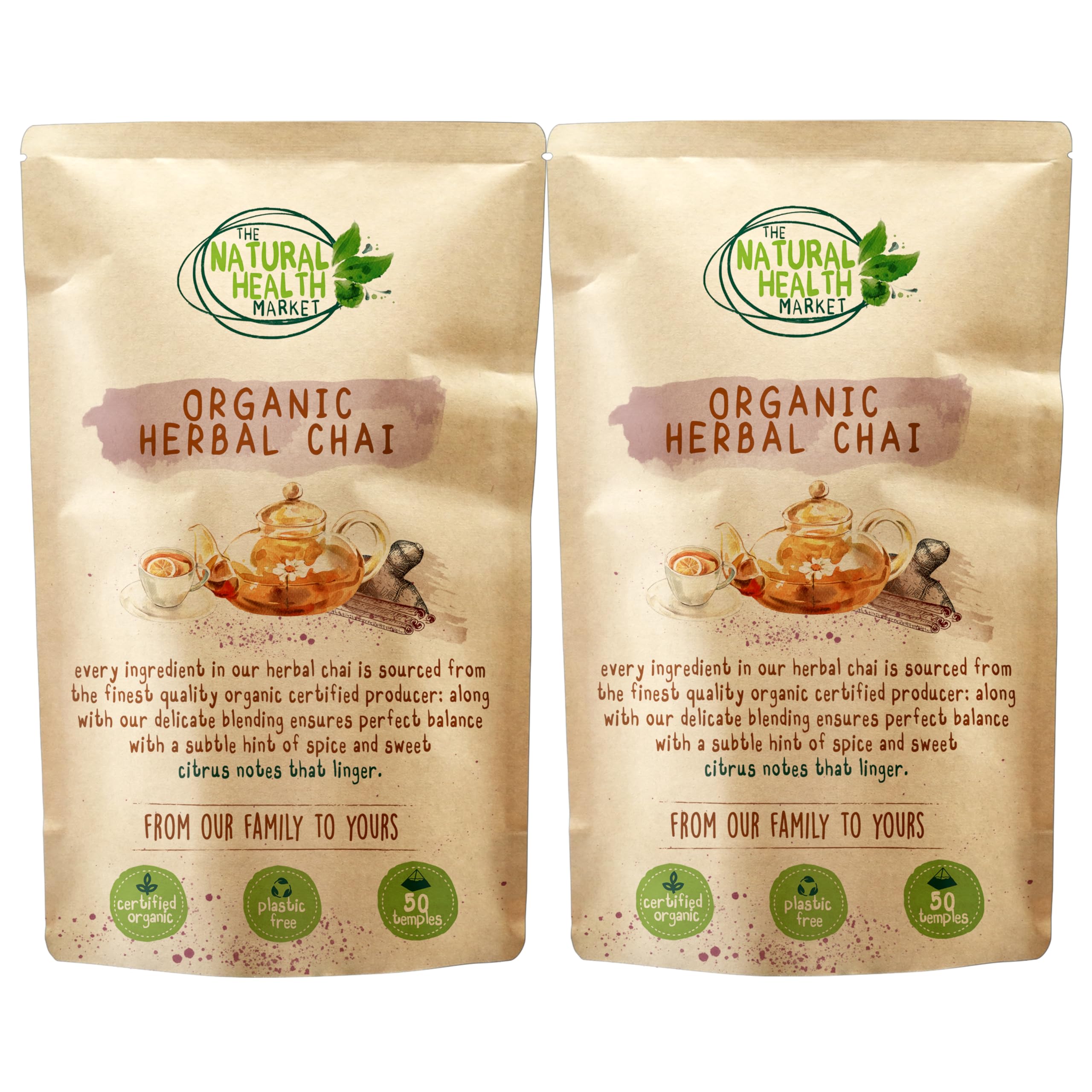 Organic Ginger Tea Bags – Strong Pure Ginger Root Herbal Tea – Plastic-Free & Caffeine-Free – Soil Association Organic – 50 Compostable Tea Bags – The Natural Health Market — view 13