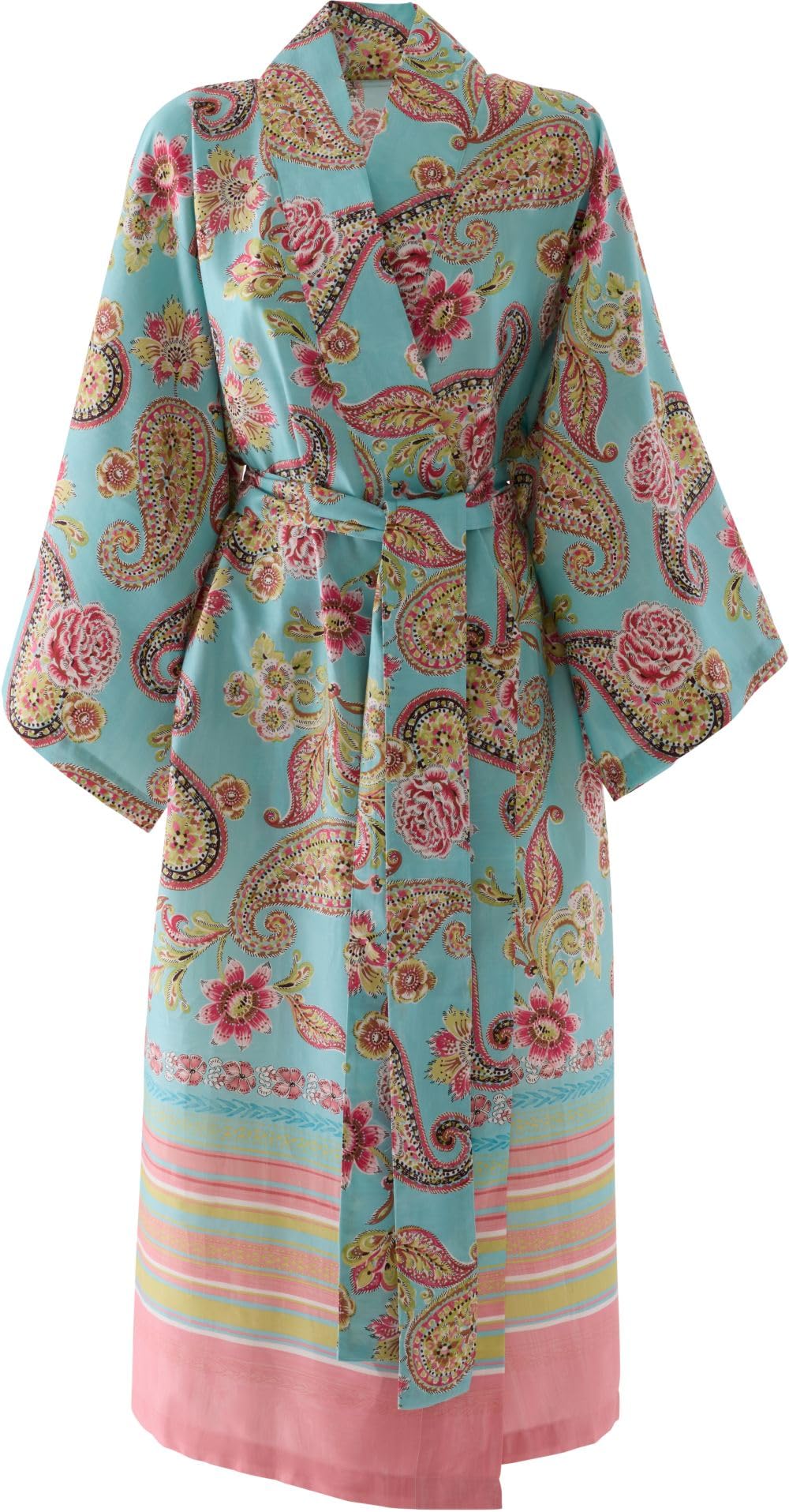 Bassetti Kimono Rapallo (DE/NL/SE/PL, Alphanumerisch, L, XL, Regular, Regular, Türkis-Fuchsia T1)