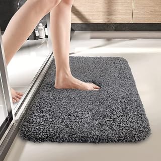 VNQ प्रीमियम माइक्रोफाइबर डोर मैट एंटी स्लिप वाटर सोक साइज़ 40x60 cm, 1 का पैक, ग्रे (धूसर)