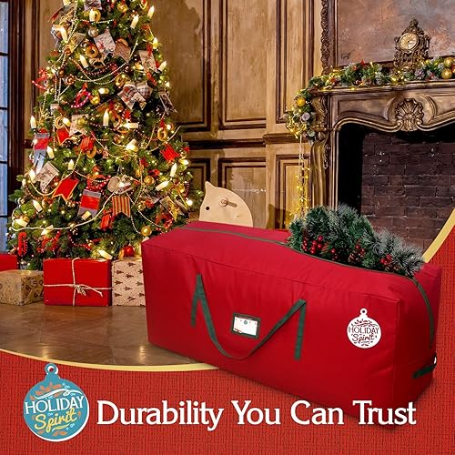 Miniatura 5 de HOLIDAY SPIRIT Bolsa de almacenamiento para árbol de Navidad para árboles. Material Oxford 600D resistente con asas reforzadas duraderas y