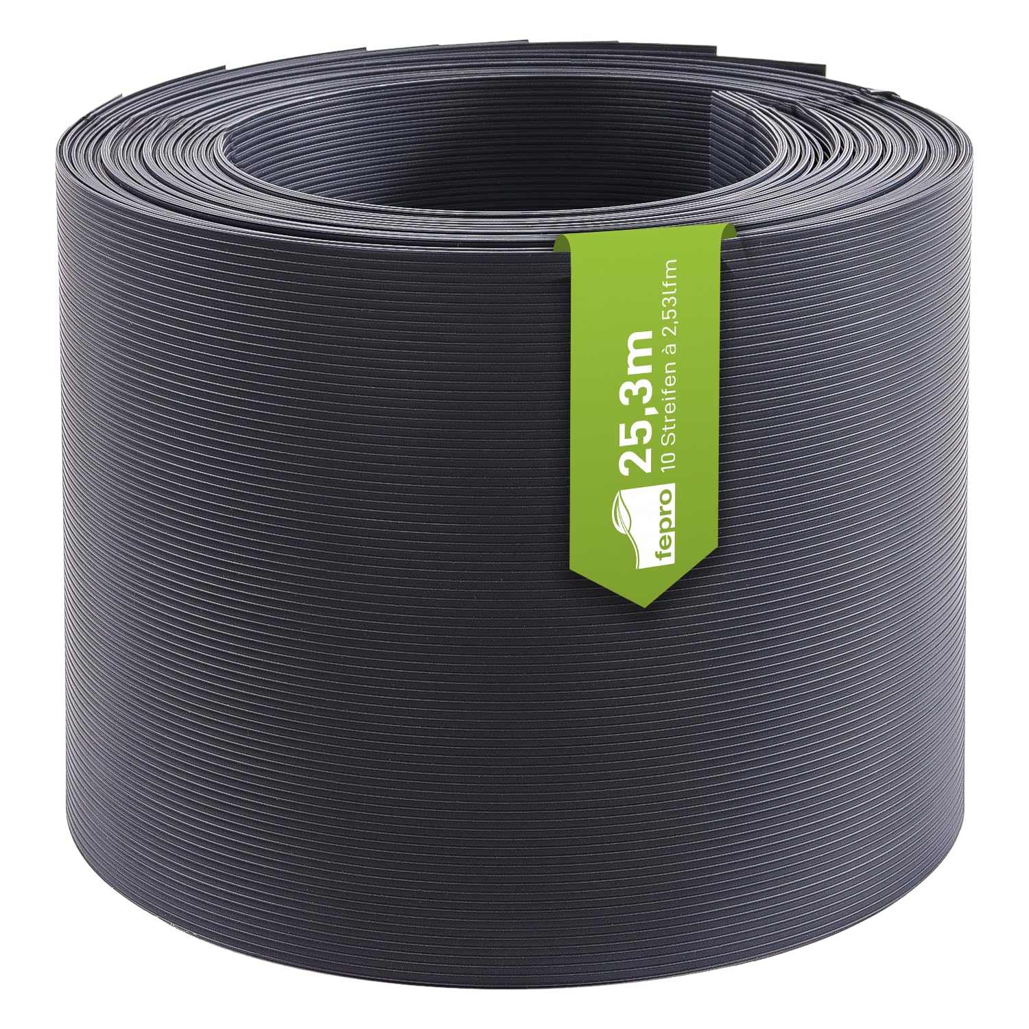 Fepro® Hart-PVC Sichtschutzstreifen Anthrazit RAL7016 10x 2,525m Doppelstabmatten Zaunfolie Windschutz blickdicht Sichtschutz Zaunverkleidung Blickschutz