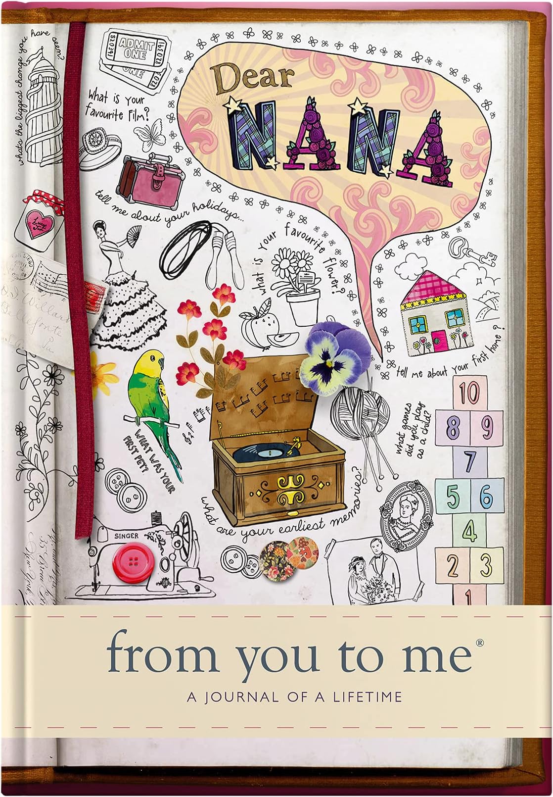 Dear Nana, From You To Me: Guided Memory Journal To Capture Your Grandmother’s Amazing Stories (Sketch Collection) (Journals of a Lifetime)