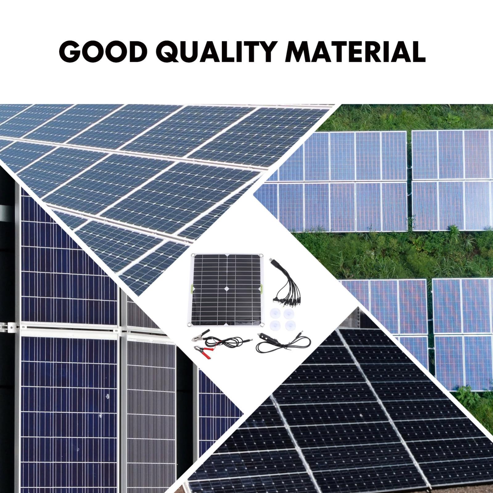 Pannello Solare 200w 12v, Kit di Ricarica per Batteria | Monocristallino, Nero, Set 1 Pezzo, e Leggero, per Campeggio e Viaggio