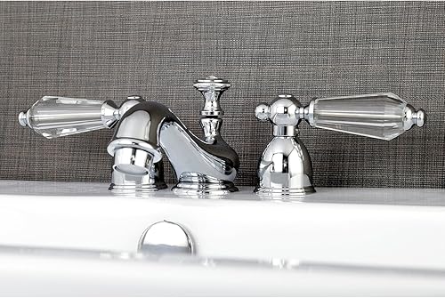 Miniatura 2 de Kingston Brass KS3951WLL Wilshire - Grifo de baño mini extendido, 4-12 pulgadas de alcance de boquilla, cromo pulido