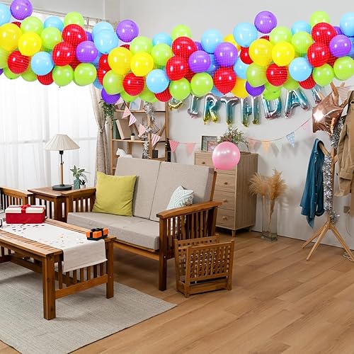 Vista 4 de Haull Red de caída de globos para lanzamiento de techo, boda, cumpleaños, globos, red de caída para celebración de Año Nuevo, baby shower