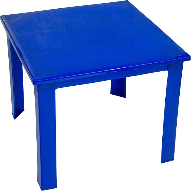 e2e Kids Children Plastic Home Garden Picnic Folding Foldable Table (Blue)