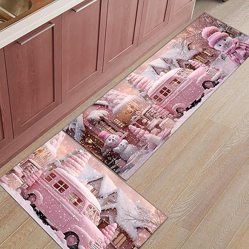 Miniatura 7 de T&H XHome Alfombras y tapetes de cocina para el 4 de julio, Día de la Independencia, bandera de Estados Unidos azul y rojo, estrellas vintage con