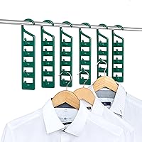 Vista 14 de CraftyCrocodile Perchas que ahorran espacio para ropa, paquete de 2, plástico resistente, ahorro de espacio para camisas, pantalones, jeans