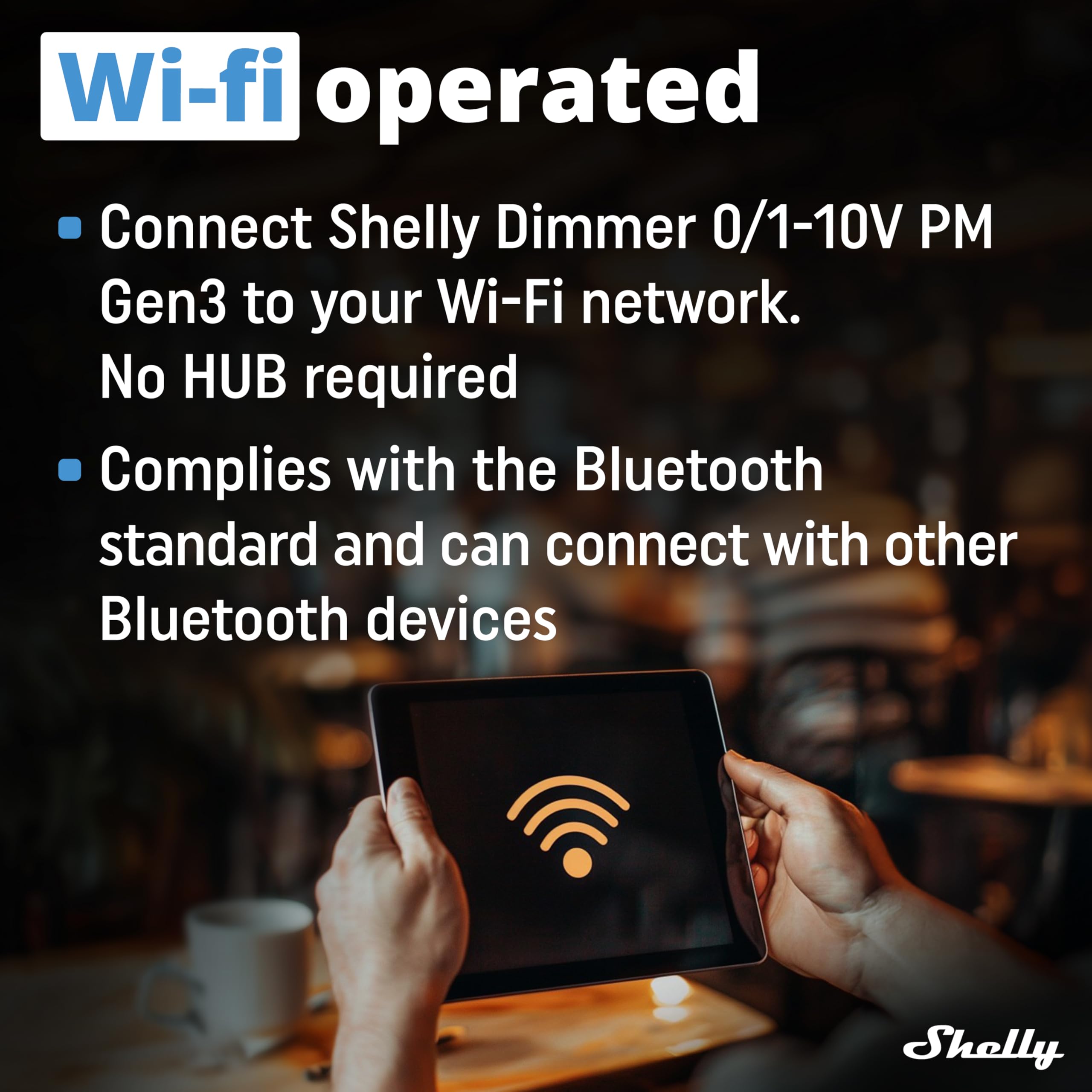 Shelly Dimmer 0/1-10V PM Gen3 | WiFi Smart Dimming with Power Monitoring | Home Automation | Compatible with Alexa & Google Home | iOS Android App | No Hub Required