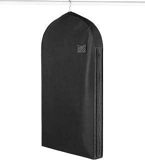 Whitmor Bolsa de Traje con Cremallera de Lujo, Color Negro