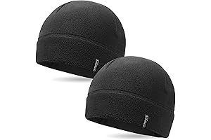 OUTDOOR SHAPING 2 Pack Tactical Fleece Cap Winter Warm Beanie Military Watch Cap