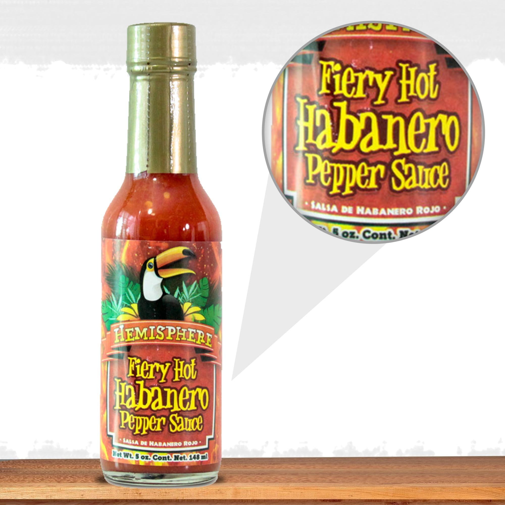Hemisphere - Fiery Hot Habanero Pepper Sauce - 5 oz Bottle (FIERY HOT)