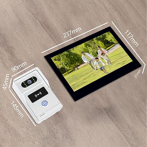 Miniatura 4 de Timbre inalámbrico con monitor con video HD 1080P, sistema de intercomunicación de timbre WiFi, aplicación Tuya intercomunicador de video