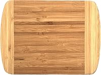 Vista 4 de Tabla de cortar ecológica de madera de bambú de napa marrón para cocina, talla de frutas, verduras y carne, tabla de cortar - 8 x 6 x 0.6 pulgadas