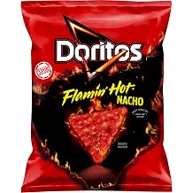 Doritos Flamin  Hot Nacho Tortilla Chips 11 oz 311.8g   Spicy, Crunchy Corn Crisps, Large Sharing Bag for Parties & Movie Nights, Pack of 1