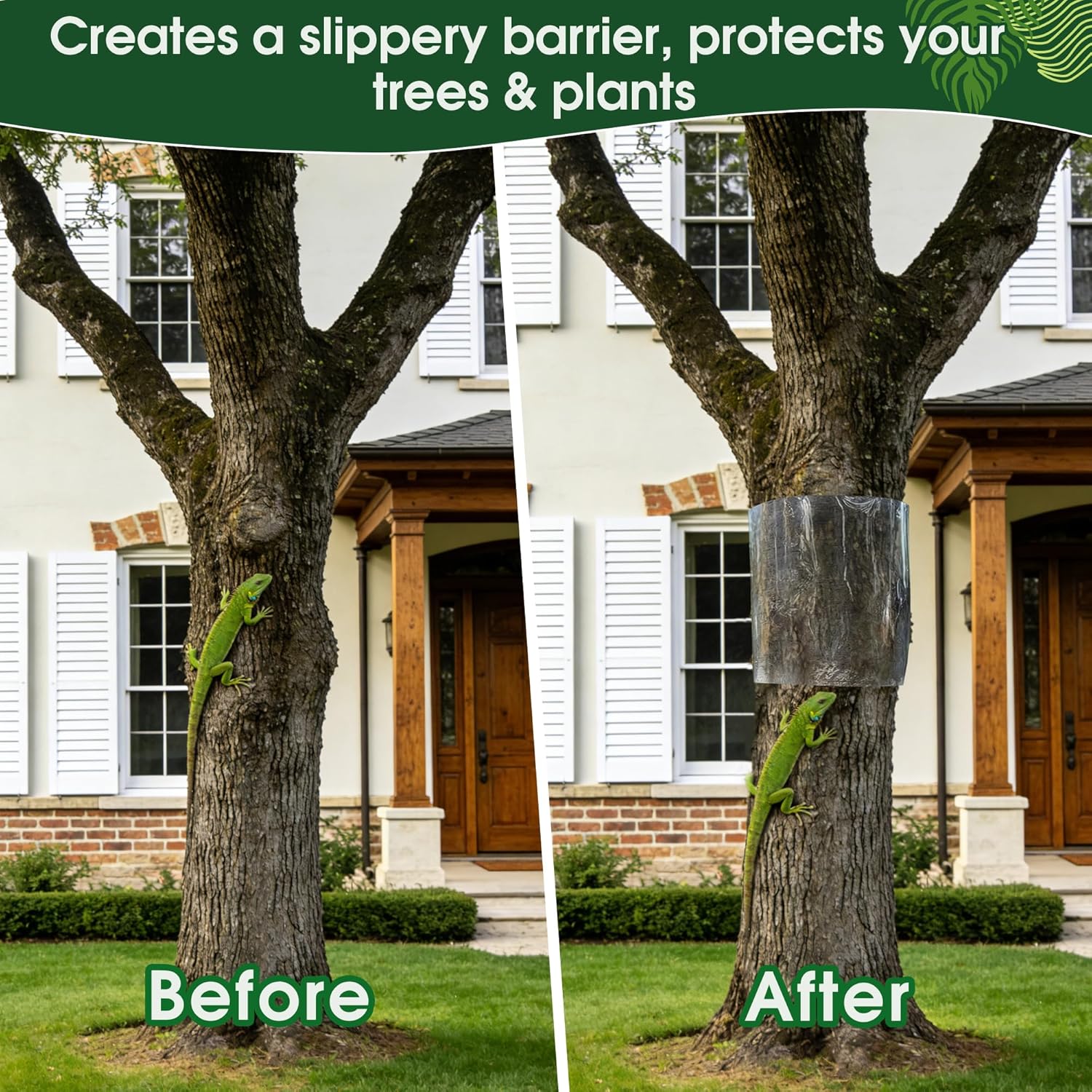 157" x 15.7" Iguana Tree Wrap Tree Trunk Protector Guard for Iguana Prevention Anti-Reptiles Climbing Barrier for Trees with PET Tape Reusable Tree-Safe Guard