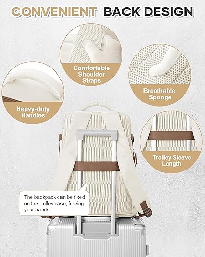 Vista 152 de VECAVE Mochila de viaje para laptop, mochila aprobada para vuelos,Mochila deportiva para universidad casual, E-peacockblue, Mochila para laptop