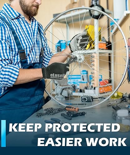 Miniatura 6 de Dexterity Mechanic Guante, fácil ajuste, guante de trabajo de seguridad ligero para hombre, lavable a máquina