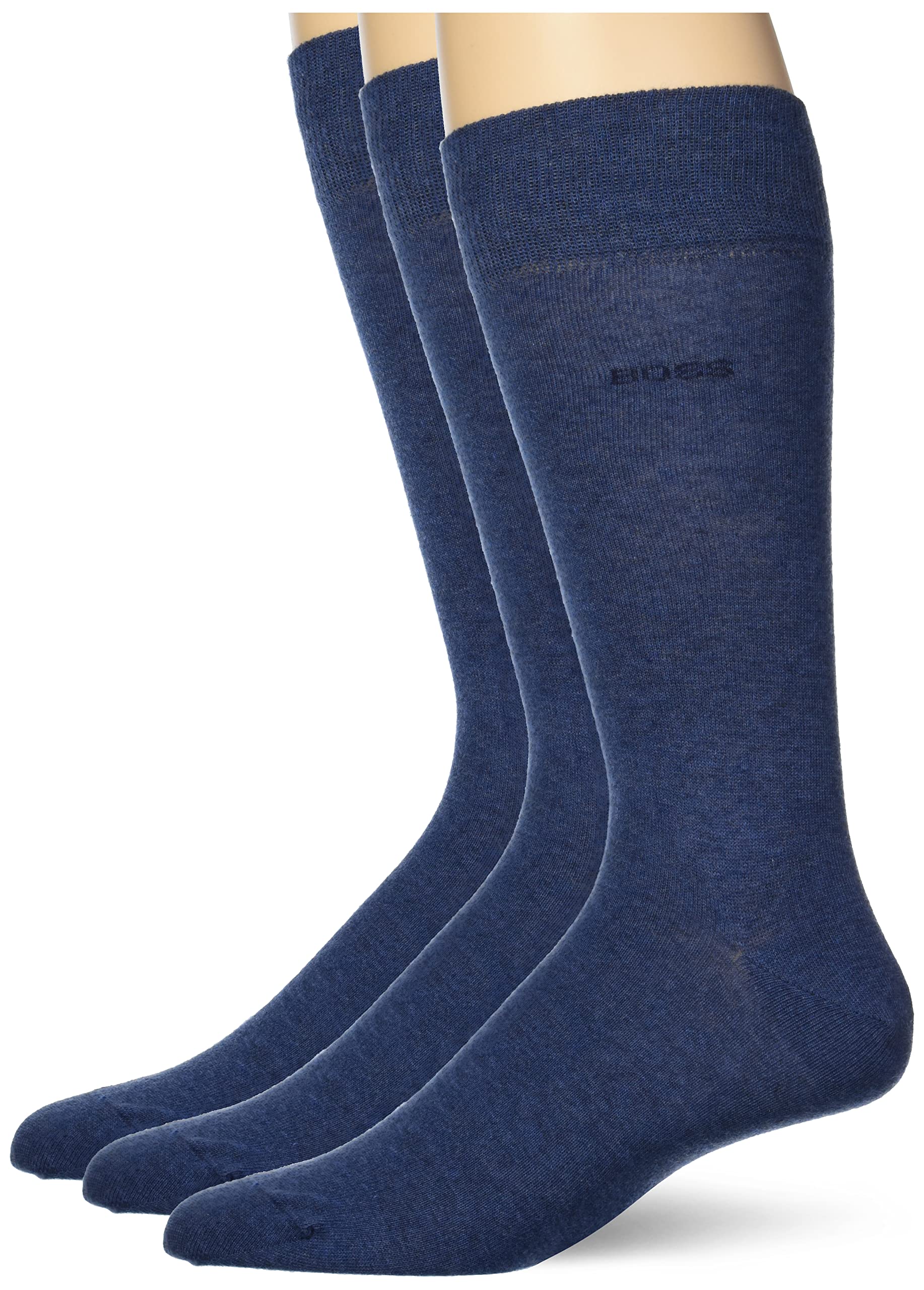 BOSSMen's Solid Cotton Crew Socks (3-Pack)