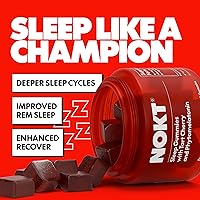 Vista 3 de NOKT Gomitas para dormir, cereza ácida y melatonina vegana, sin azúcar, sin gluten, suplemento nutricional, 30 gomitas, sabor a cereza ácida
