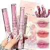 3 Colors Jelly Lipstick Gift Set, Heart Shape Lip Stain Gloss, Mirror Hydrating Love Lipstick, Moisturizing Tinted Balm, Vivid Color Glossy Makeup for GirlsA