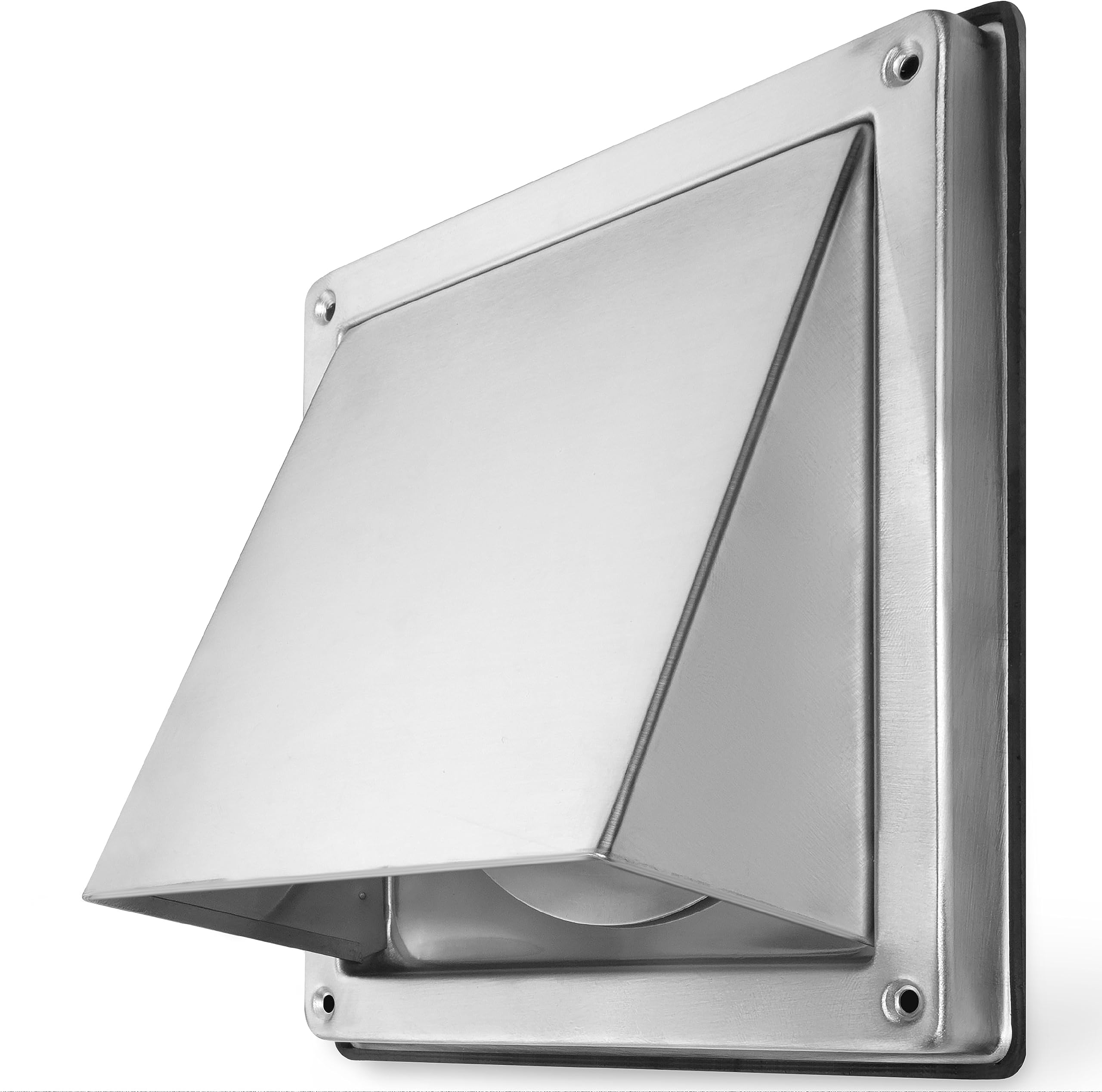 HWG 4" Outdoor Dryer Vent Cover – Stainless Steel Wall Vent Hood with Gravity Flap – Weatherproof Exterior Exhaust Fan Cover for Home & Commercial Use – Pest & Draft Protection