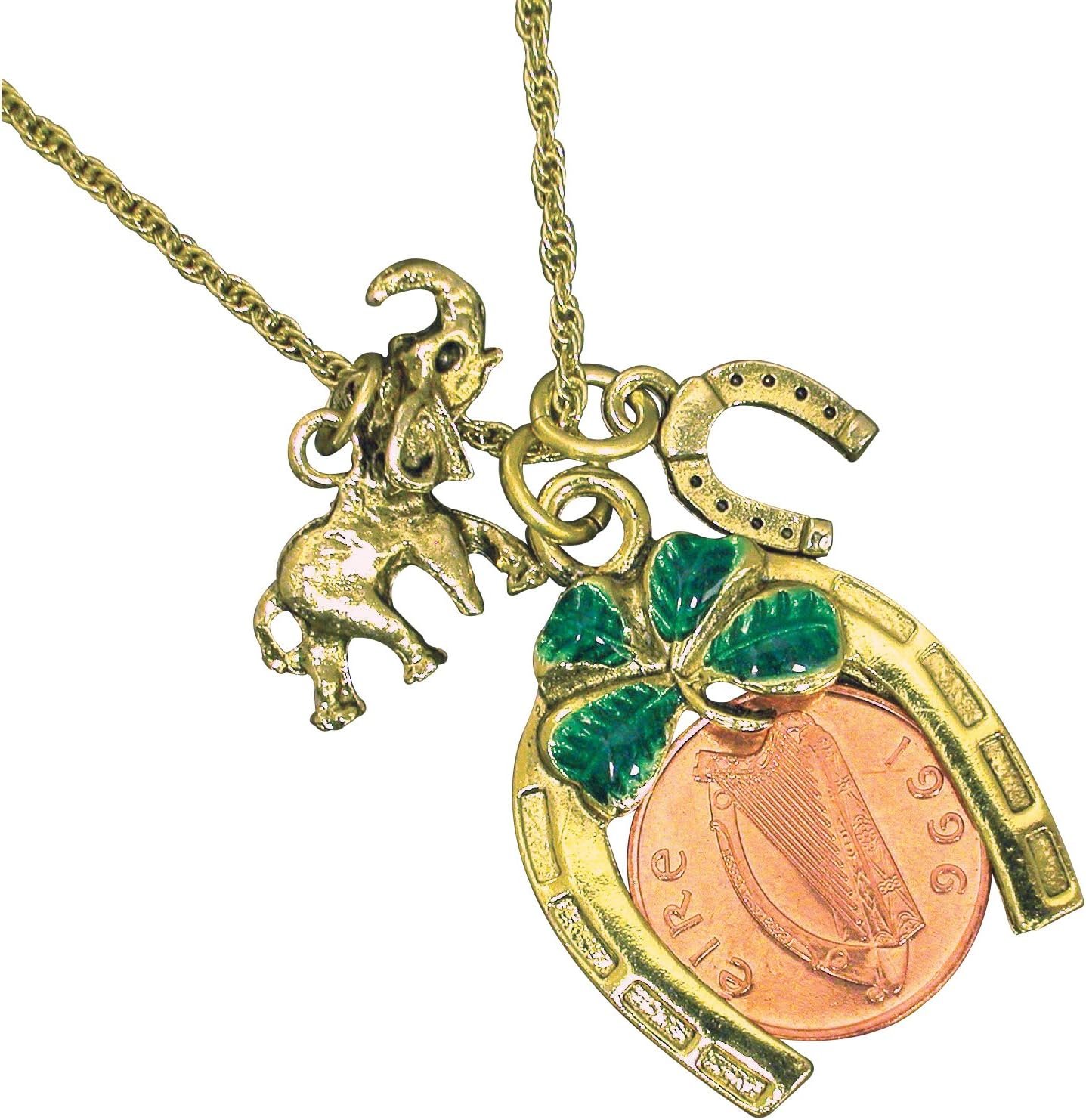 Irish Penny Coin Lotto Scratcher Charm Coin Pendant Coin Jewelry