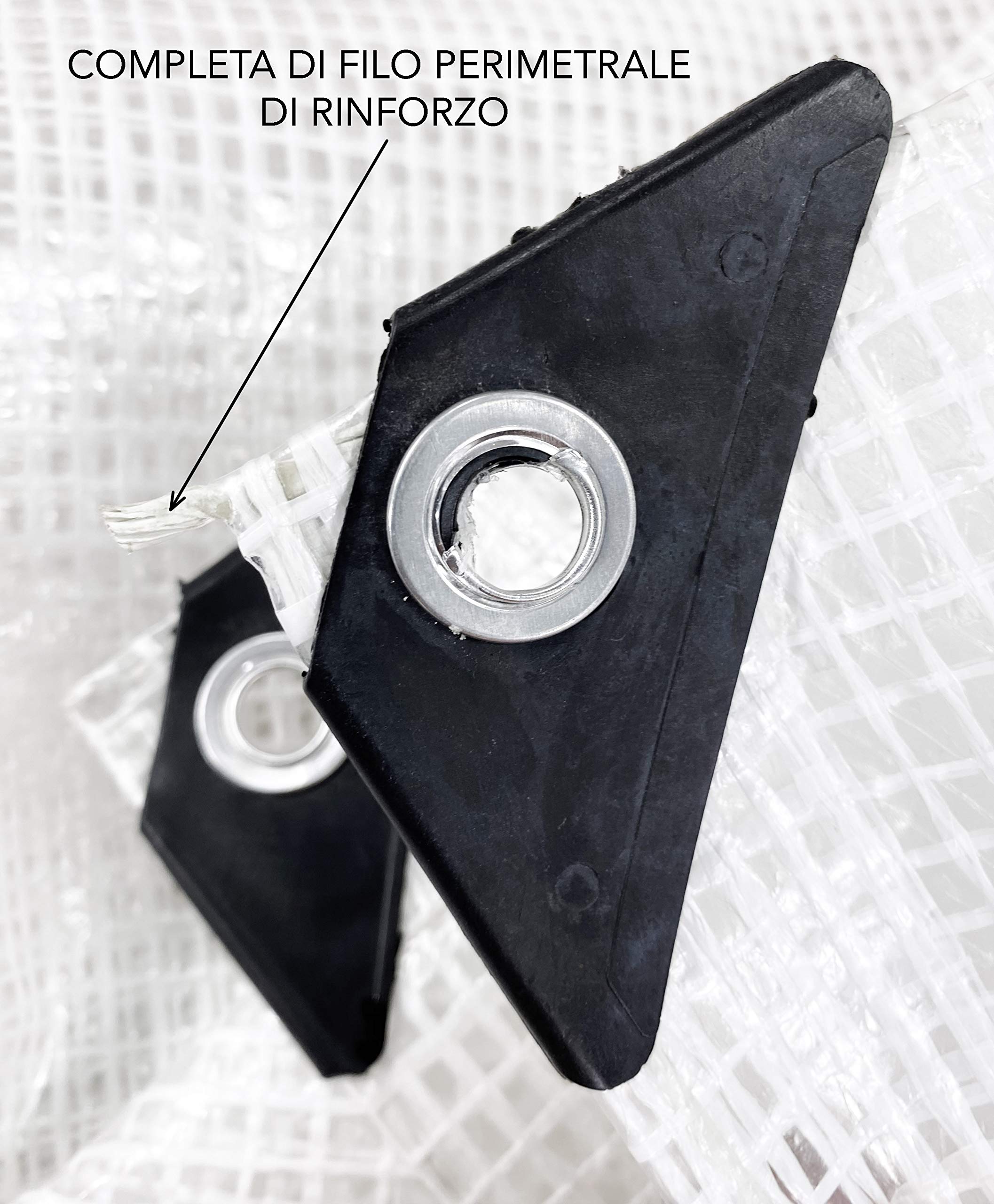 Tex family Telo Niki © Retinato Antistrappo Tenda Antipioggia Balcone con Occhielli - m. 3,5 X 4,0