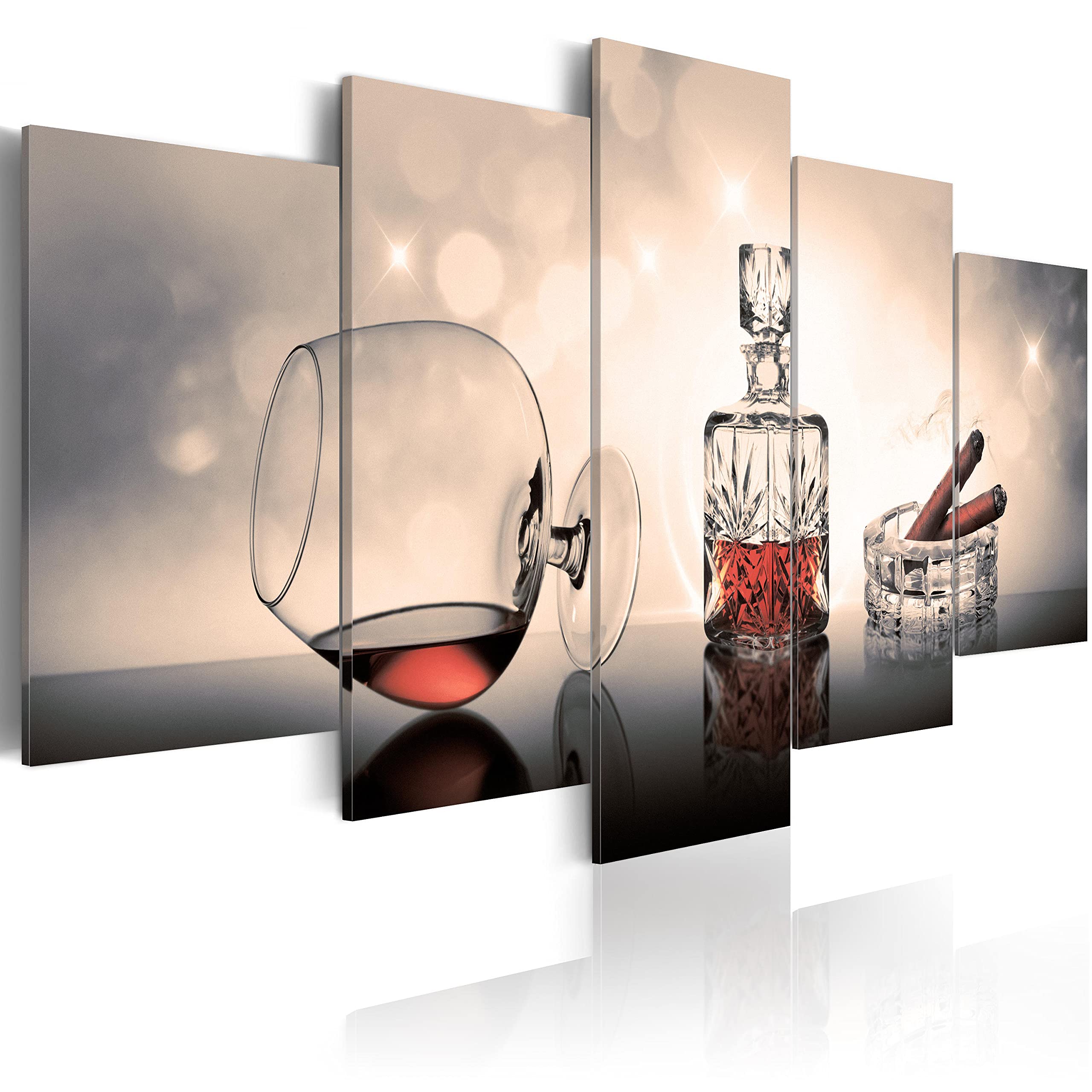 B&D XXL - Acrylglasbild Geschenke Heimdekoration, 100x50 cm, 5-teilig | Hochwertige Leinwand, sofort aufhängbar, ideal fürs Wohn- oder Schlafzimmer, wasserfest und lichtecht, langlebig, stilvoll