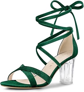 green velvet sandals