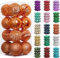 Vista 60 de XmasExp - Juego de 24 adornos de Navidad inastillables, bolas de árbol de Navidad, decoraciones para bolas de árbol de Navidad, 40 mm/1.57