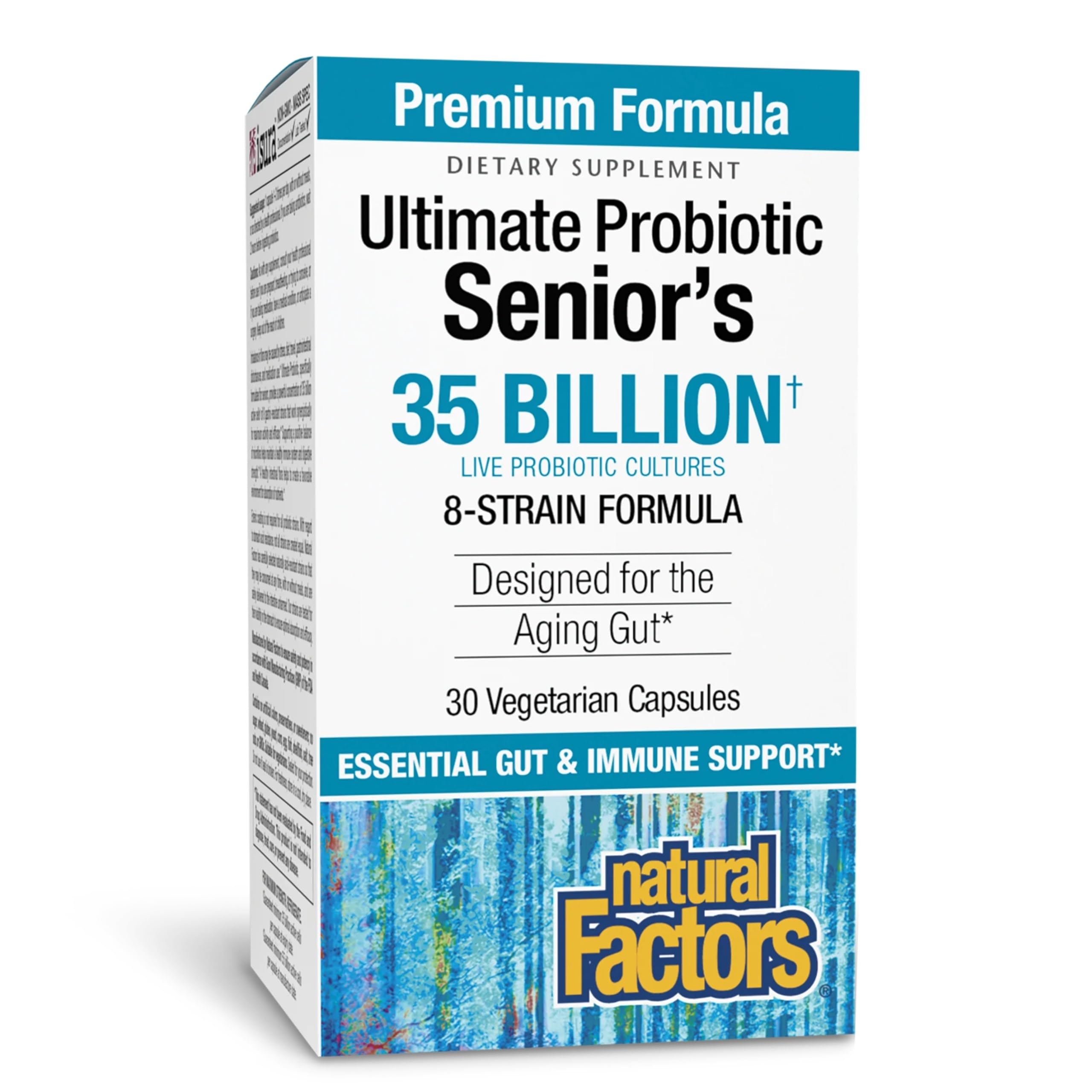 Ultimate Probiotic Senior's - Senior Supplement for Digestive & Immune Health - 35 Billion CFUs - Non-GMO & Gluten-Free - 30 Capsules (30 Servings)