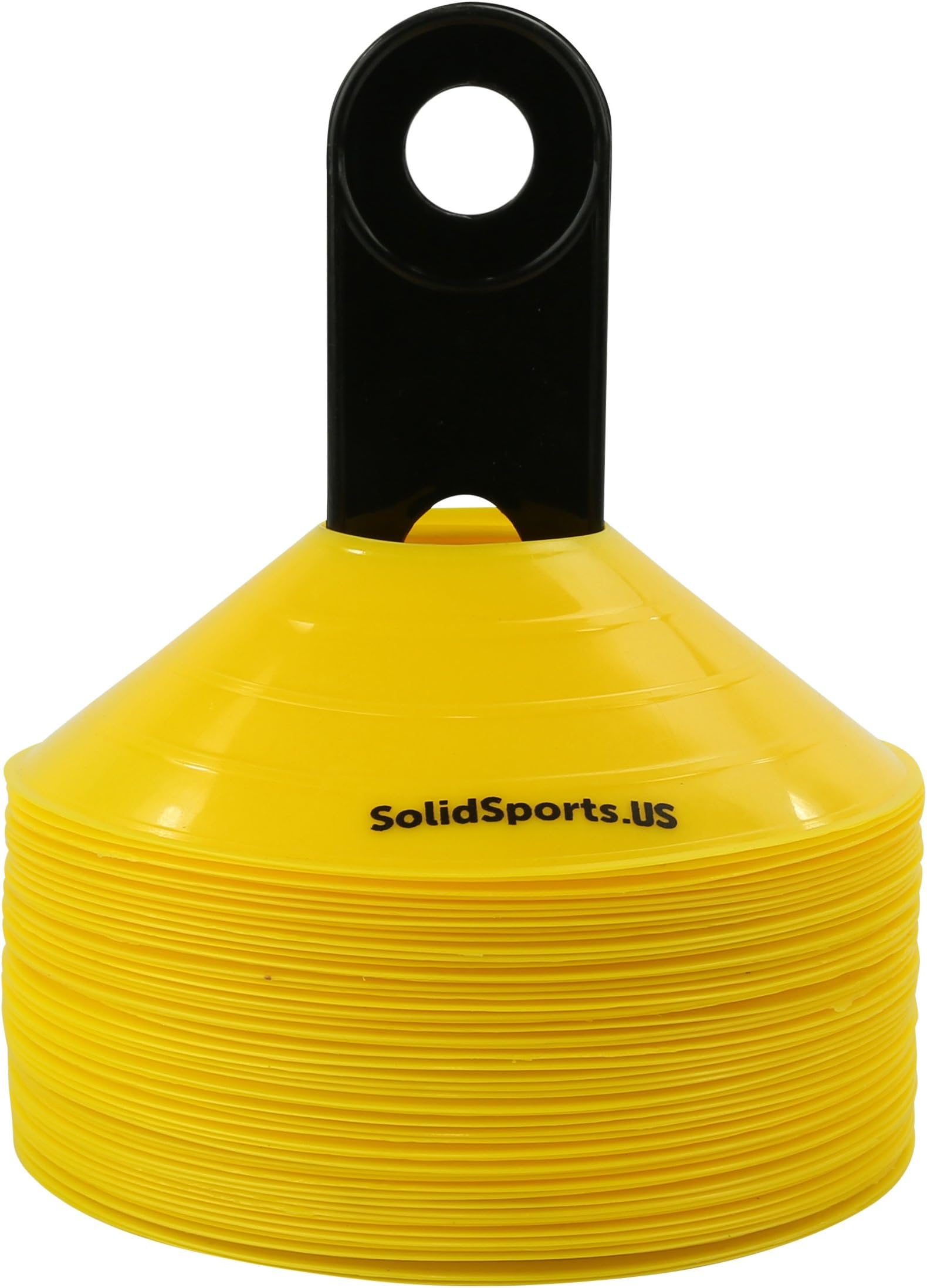Solid Sports Training Disk Cones (Set of 50), Yellow