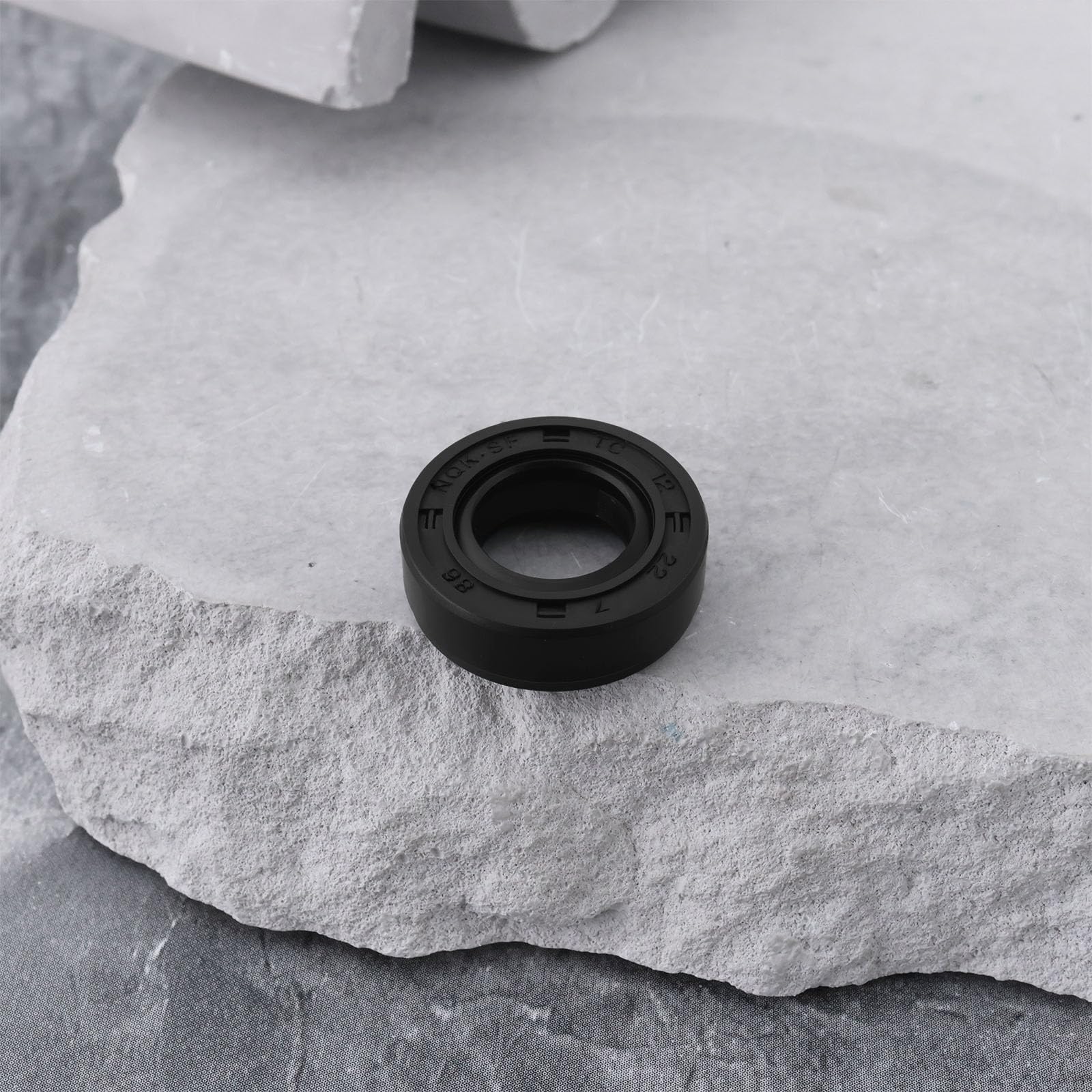 Create idea Lot de 10 joints d'huile R23 à double lèvre TC en nitrile avec ressort - 12 x 22 x 7 mm - Convient pour pompe hydraulique - Joint d'arbre rotatif
