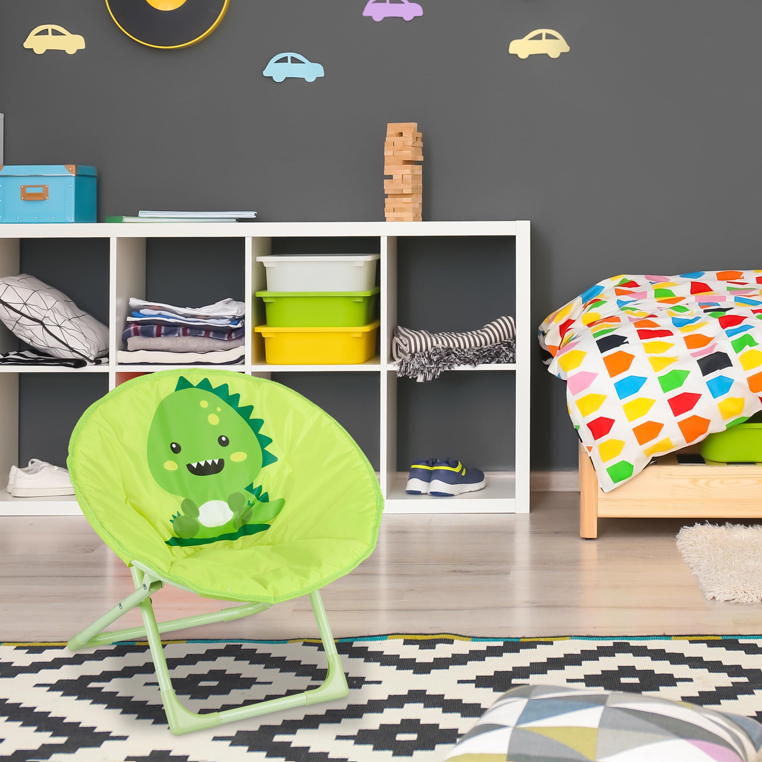 Relaxdays Chaise Lune pour Votre Enfant, Pliable, Unisexe, intérieur et extérieur, Fauteuil Pliable, Jaune, 48,5x51x48 cm