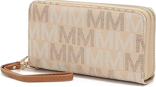 MKF Collection Cartera de pulsera para mujer Bolso de piel sintética Bolso de mano de moda para mujer, ranuras para tarjetas, correa para la
